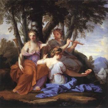 Eustache Le Sueur : The Muses Clio Euterpe And Thalia